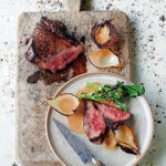 James Martin’s steak with whisky-braised onions